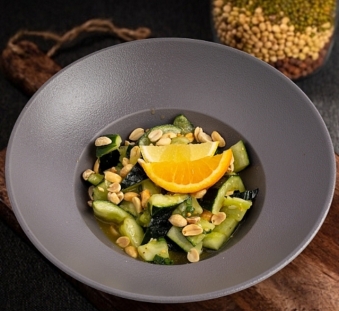 Cucumber peabut salad